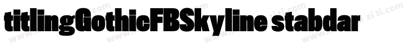 titlingGothicFBSkyline stabdard字体转换